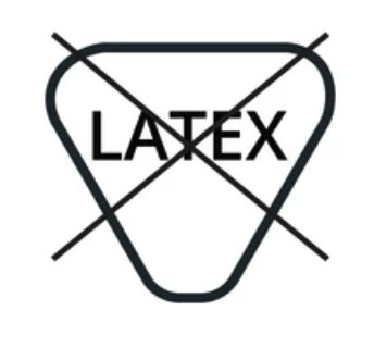 Not made with natural rubber latex Symbol