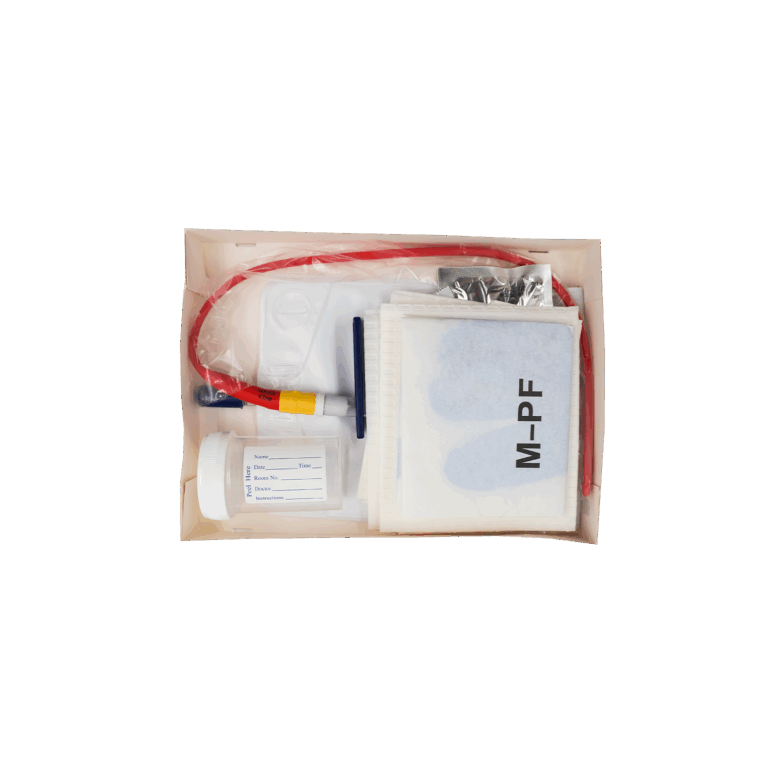 TruCath Red Rubber Intermittent Catheter with Pre-Connected Drainage Tray Carousel-1